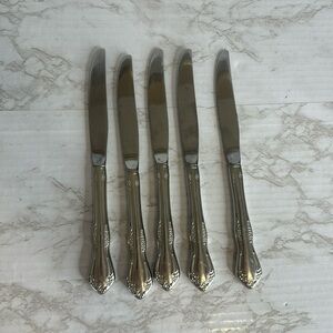 Oneida Ltd Mansfield Amadeus Wm A Rogers Deluxe Stainless Dinner Knives-Set of 5